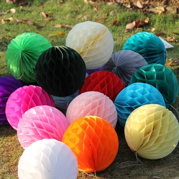 

( 8 inch ) 20 cm Honeycomb ball lantern flowers birthday party candy Color paper Holiday decorations Flowers ball 15 pcs/lot