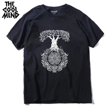 COOLMIND хлопок крутая Летняя мужская футболка повседневная с коротким рукавом негабаритная Мужская футболка мужская летняя свободная футболка мужские футболки