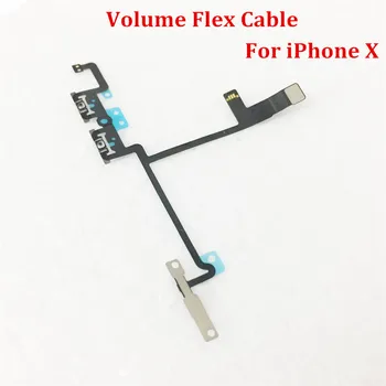 

1pcs New High Quality Volume Button Flex Cable For iPhone X Switch Control Mute Flex Ribbon Cable For IX Replacement Repair Part