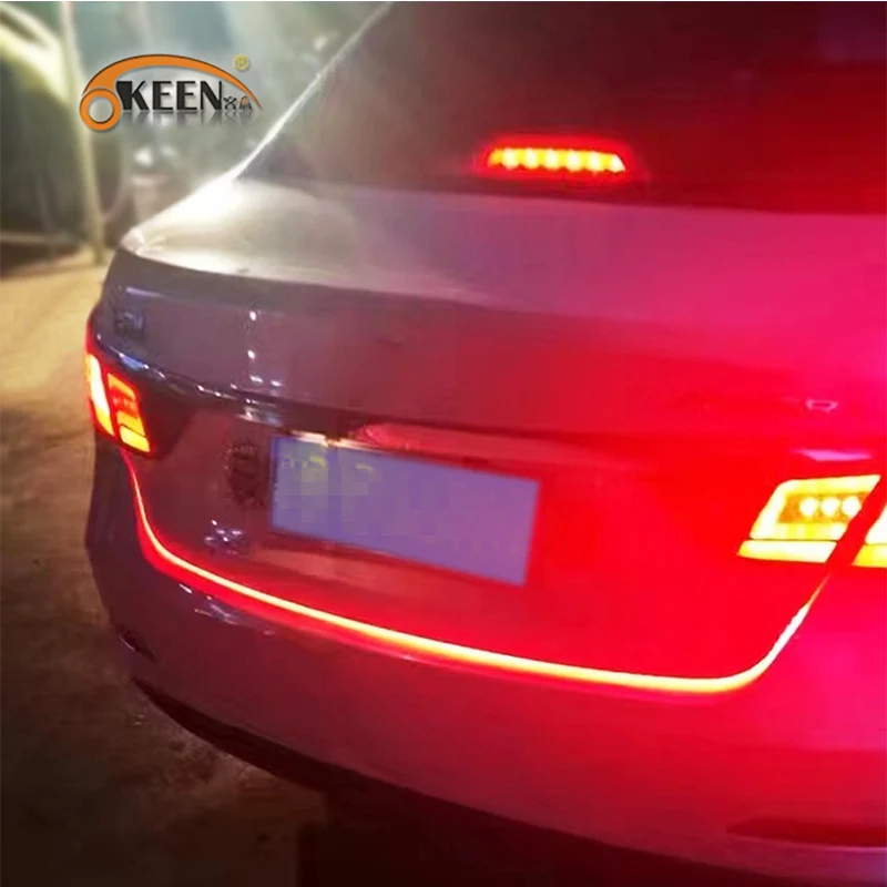 OKEEN LEDs Strips Multicolor Daytime Running Light On Trunk Box With Side Turn Signals Rear Lights
