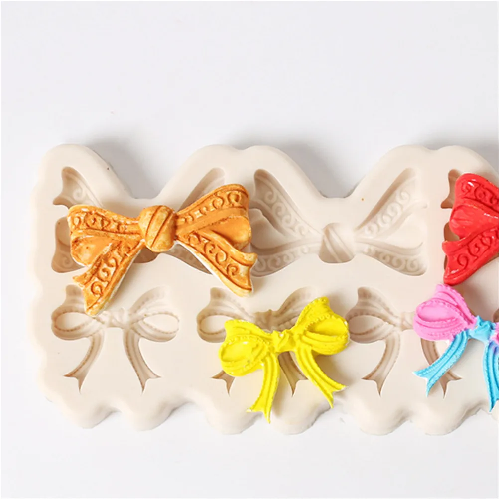 

Many Mini bow DIY baking fondant silicone mold 12.8*8*1cm chocolate wedding cake decorating tools