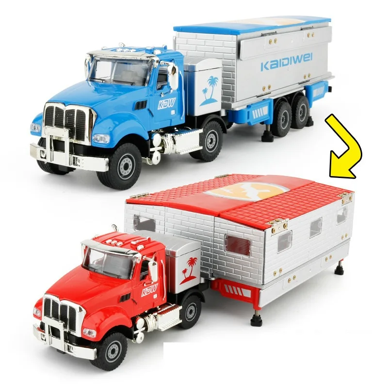 DieCasts RV модели для возраста от 1 этаж дома дизайн(24,5 см) дом деформации и детские наслаждаться игрушки "Сделай своими руками" металлический отдыха модели автомобиля