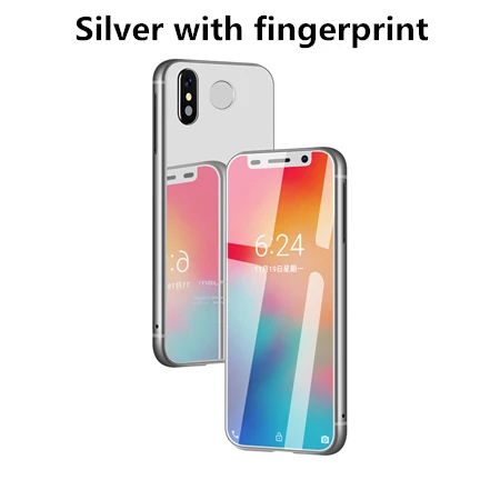 silver add fingerpri Melrose 4G Мини android 8,1 смартфон 3,4 дюймов двухъядерный MT6739V/WA китай телефоны смартфоны мобильный телефон - Цвет: silver add fingerpri