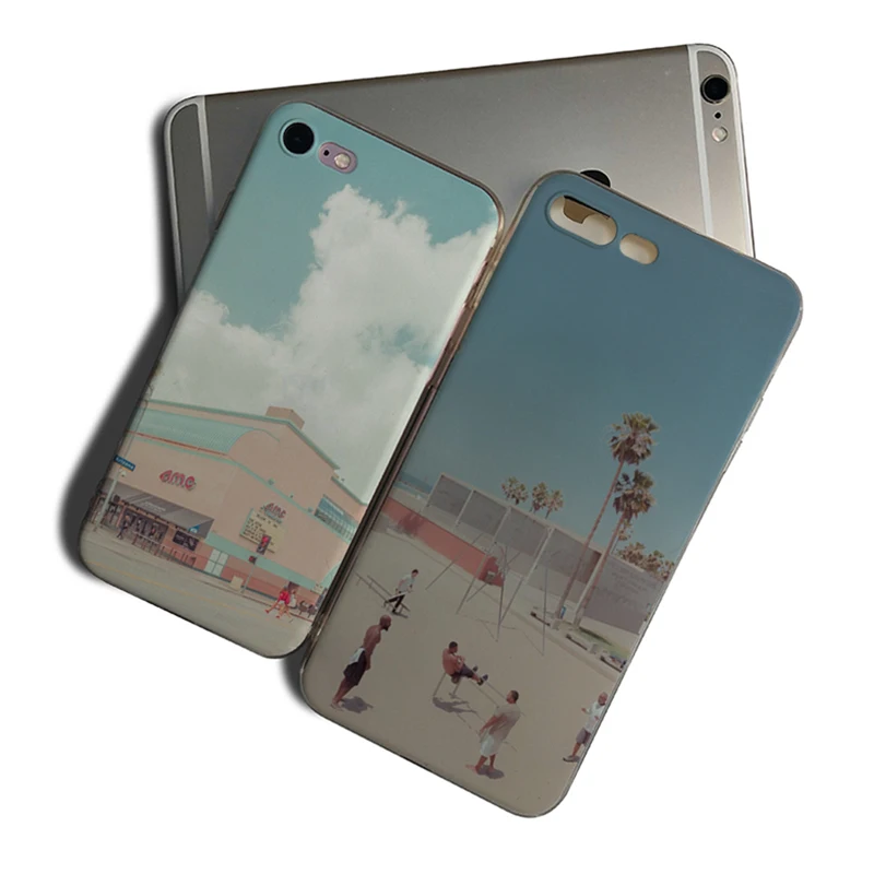 

IMIDO U.S. West Coast Los Angeles TPU Soft Back Cover For Iphone 7 8 7PLUS 8PLUS X XS XR XSMAX 5 5S SE 6 6S 6PLUS 6S PLUS