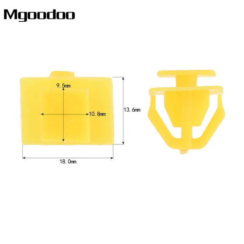 Mgoodoo 50 шт. Рокер Литье клип нейлон авто декоративная застежка подходит для акцента 87758-35000 для Santa Fe& Tiburon 1995-on