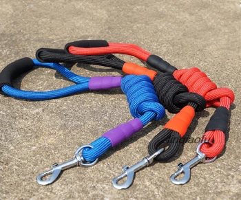 

Dog pet leash 12mm fine color buckle hand rope round strap