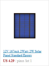 Панели солнечные 6V 100mA 167mA 183mA 333mA 5000mA 583mA 750mA 1000mA 1670mA мини элемент для солнечной батареи для мобильного телефона Зарядное устройство Портативный с кабиной