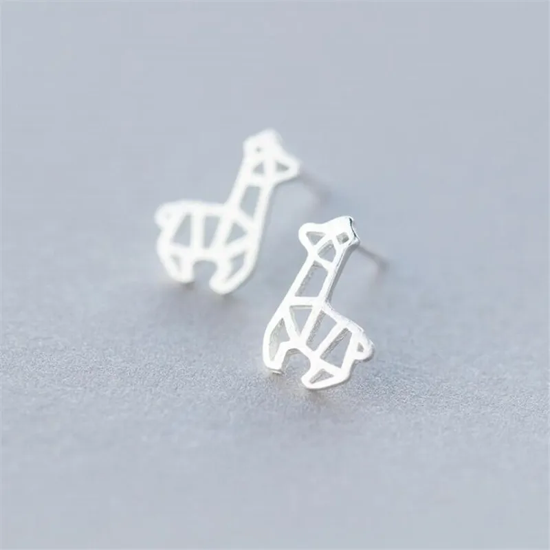 

925 Sterling Silver Animals Stud Earrings For Women Girls Sterling-silver-jewelry Pendientes Mujer Female Pendientes Brincos