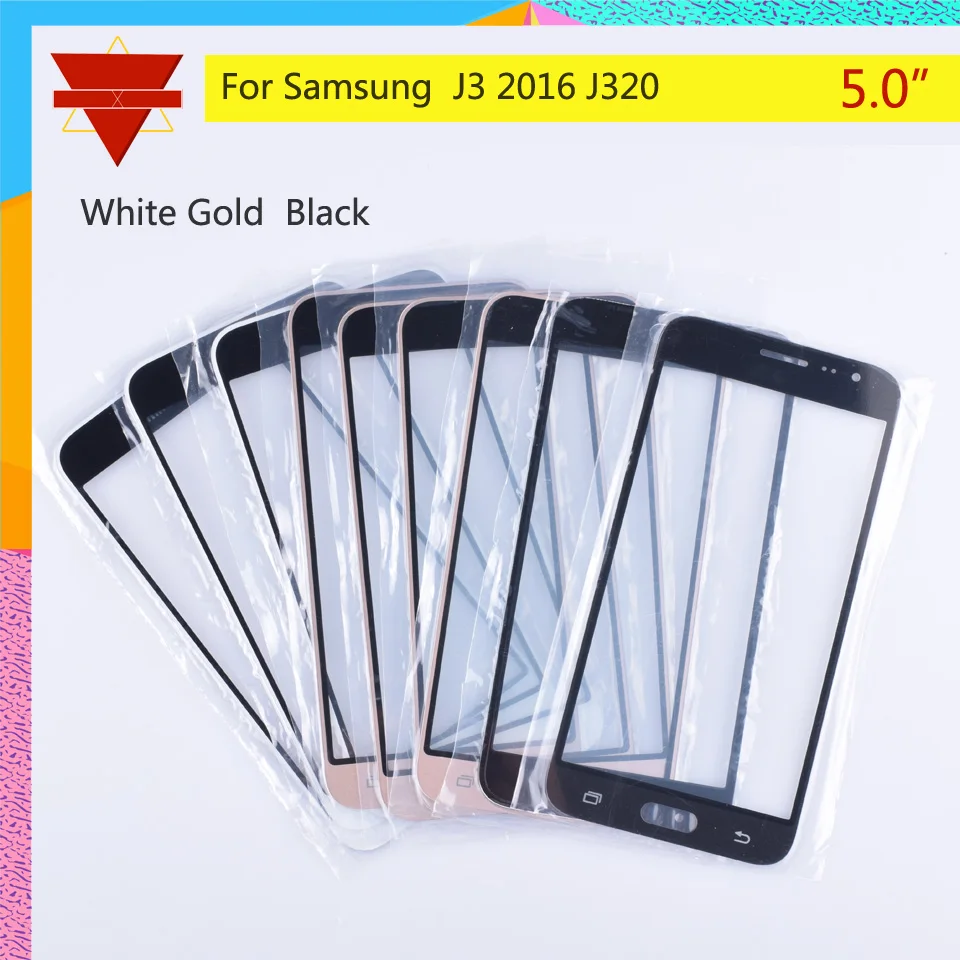 10 шт./лот для Samsung Galaxy J3 2016 J320F J320M J320H J320FN J300 SM J3109 сенсорный экран Переднее внешнее