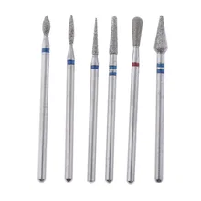 6 шт. декор для ногтей сверла набор кистей для маникюра Полировочная головка 3/32 дюйма 09