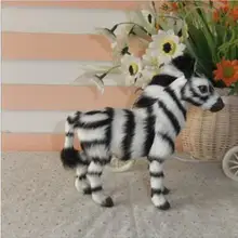 Моделирование Зебра реквизит для фотосъемки моделирование кожаных животных украшения дома отправьте друзьям детей 17 см x 15 см