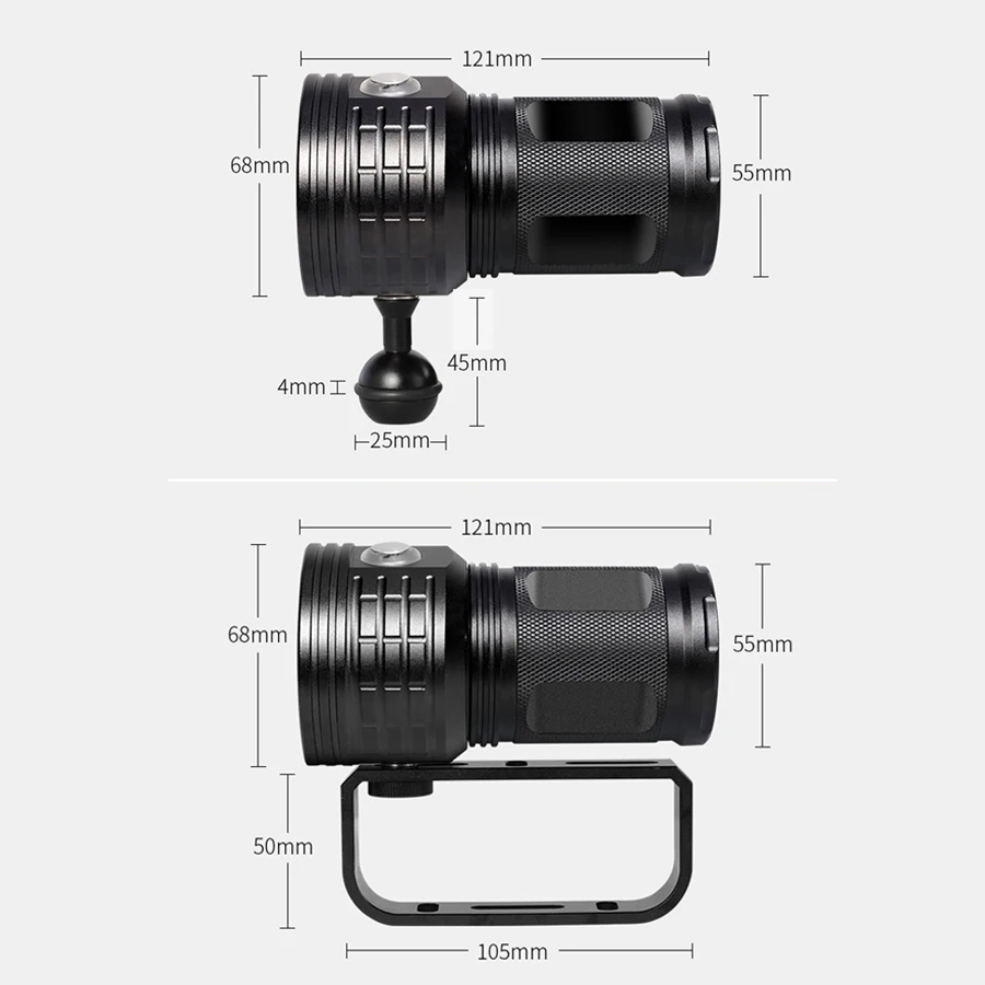  LED Waterproof Diving Flashlight Light XHP70 / 90 XM-L2 Photography Underwater Video Camera Tactica - 32870281386