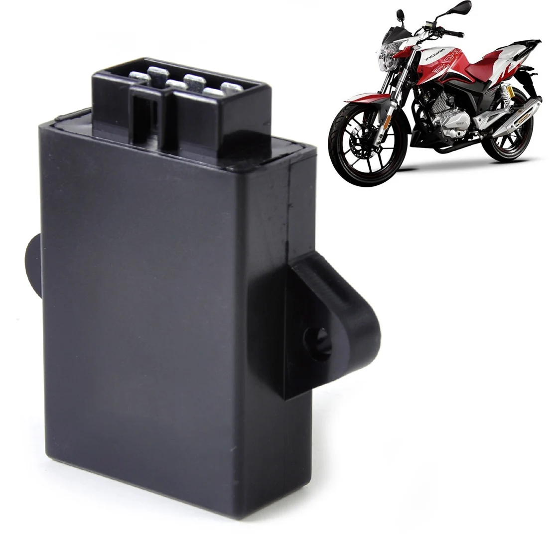 DWCX Motorcycle Black Plastic & Metal 6Pin 12V DC Digital Ignition