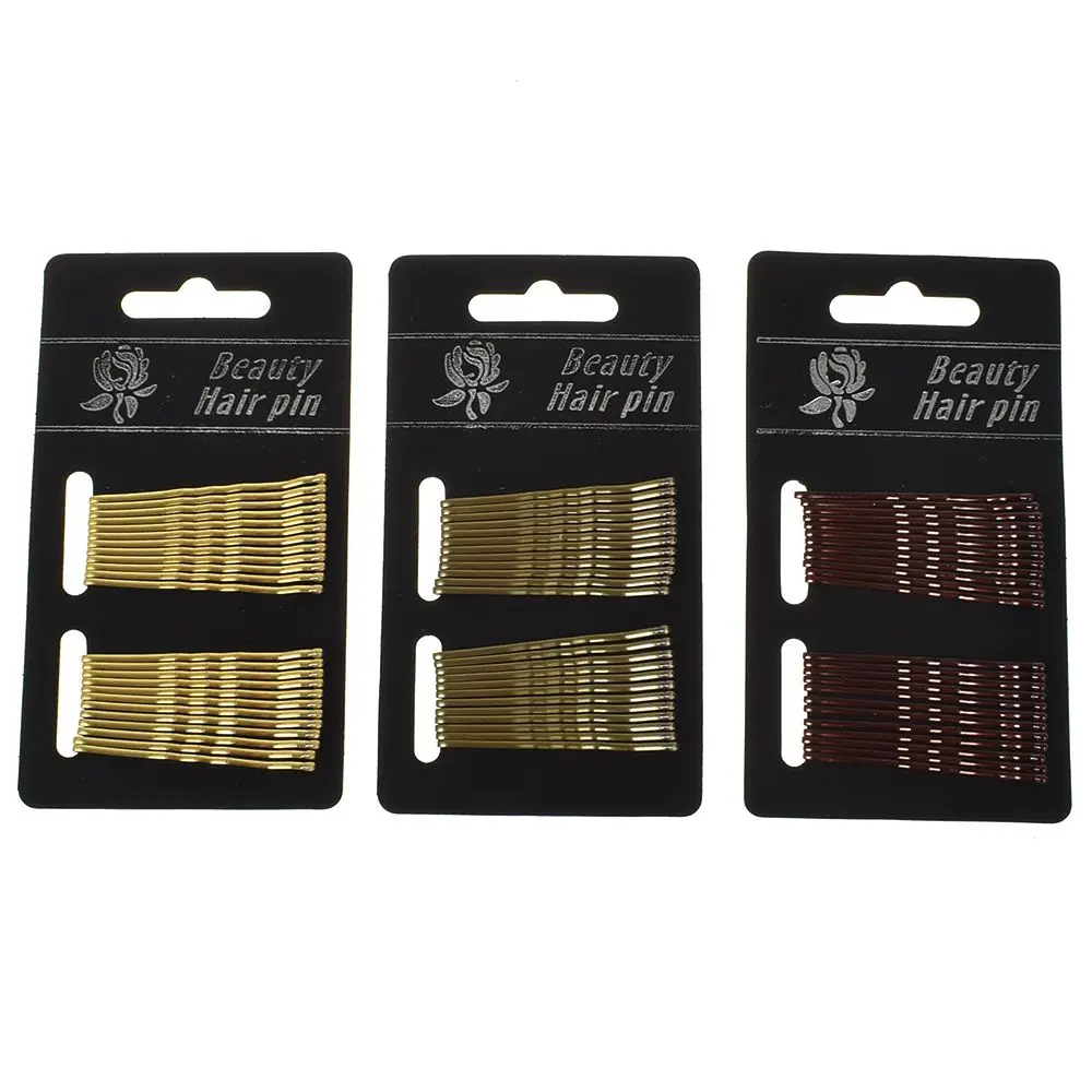 24pcs/set Hair Grips Salon Invisible Hairpins Curly Wavy Bobby Pins For