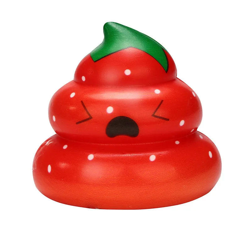 Новые Kawaii игрушки Yummy Fruit Poo мягкие медленно поднимающиеся мягкие игрушки Ароматические снятие стресса Декор антистресс игрушки для детей - Цвет: Красный