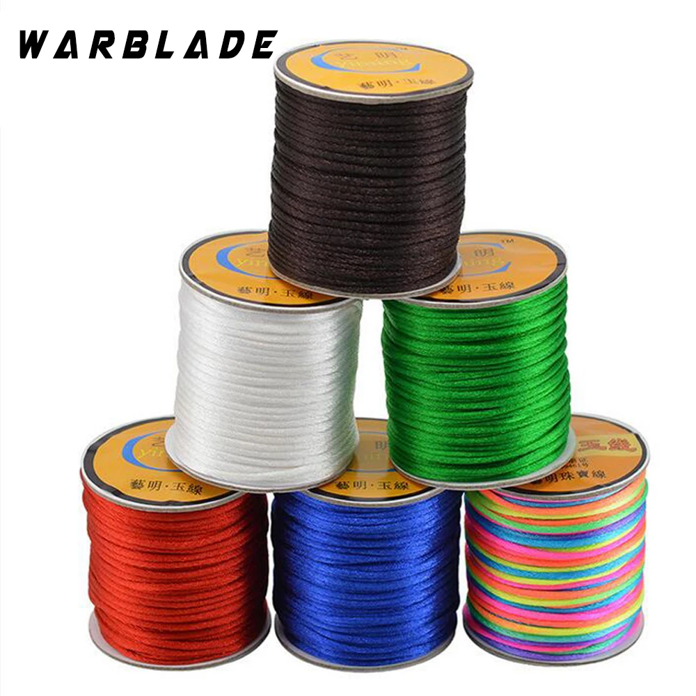 20mmSoftNylonSatinRattailSilkMacrameCordBeadingCords