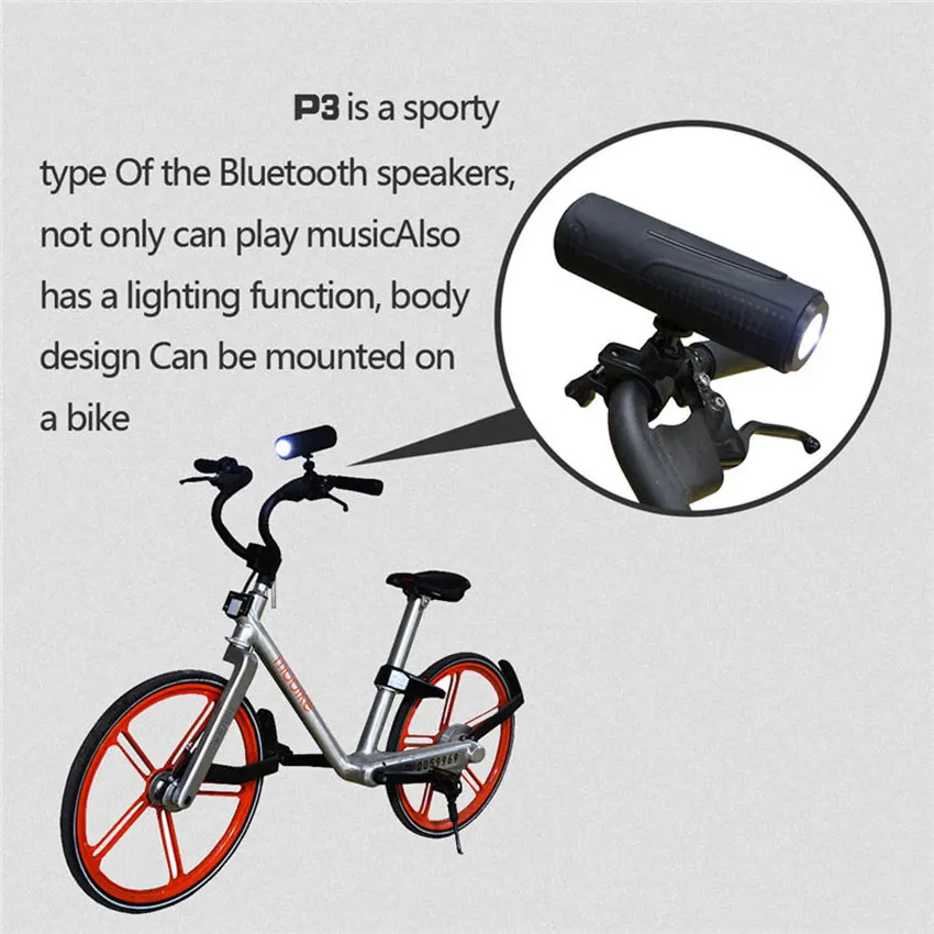Bluetooth-Speaker-P3-Outdoor-Bicycle-Portable-Subwoofer-Bass-Wireless-Speakers-Power-Bank-With-LED-Flashlight-Bike-Mount-0