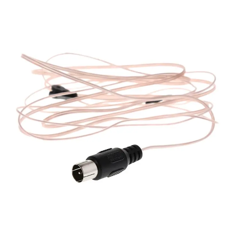 

Dipole Radio Antenna HiFi Aerial FM Signal Receiver Male Connector TV Adapter Tuner Card Amplifier Home Indoor