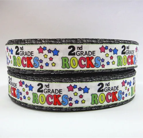 

wm 10 yards lot 7/8inch 22mm 140720005 2nd grade design printed grosgrain ribbon