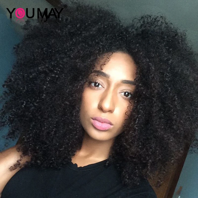 

7A Grade U part wig Malaysian kinky curly hair Unprocessed Human hair Middle part U Part Human Hair Wigs You May Officila Store