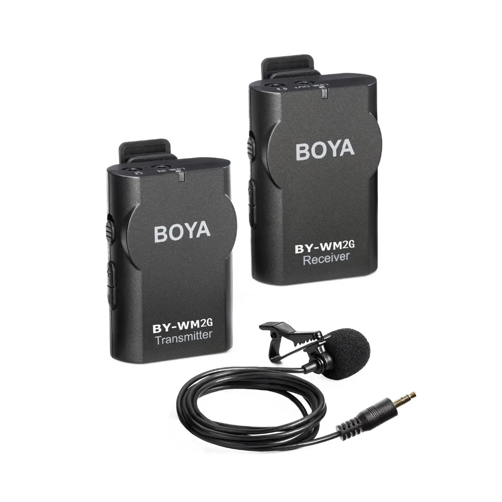 

BOYA Lavalier Wireless Microphone + Cable Convertor for GoPro Hero3 3+ 4 IOS Iphone iPad Tablet DSLR Camera BY-WM2G Microphone