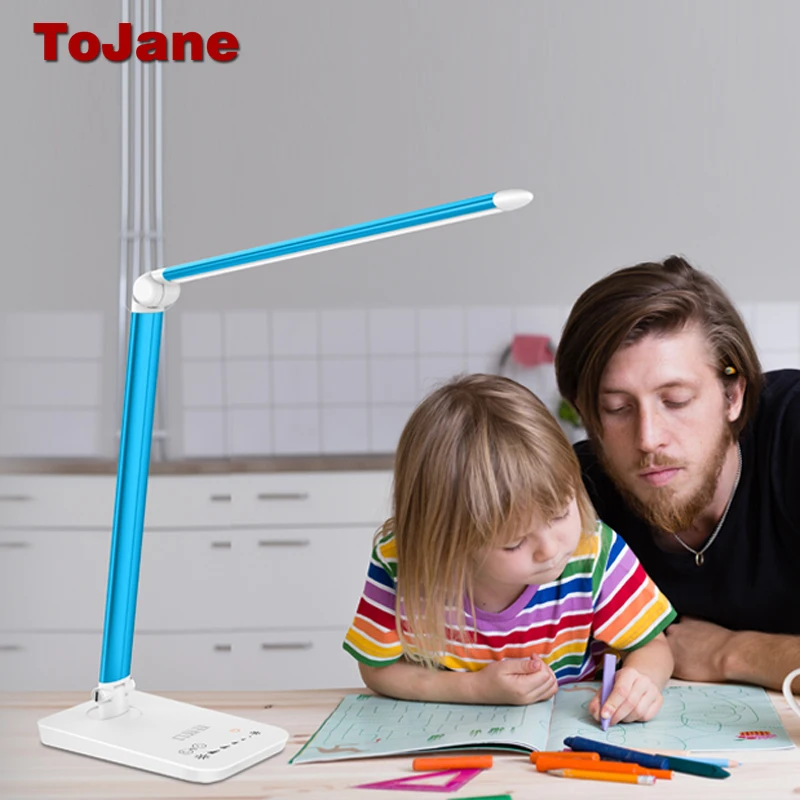 

ToJane Rechargeable Desk Lamps Adjustable Lighting Eye-care Led Table Lamp CCC Desktop Folding Desk Lamp Office Light TG168-C