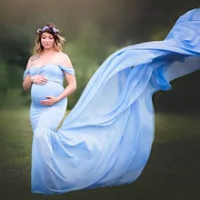 Длинные «рыбий хвост», платья для будущих мам, для фотосессии беременности и родам Подставки для фотографий платья для беременных женская одежда Беременность одежда