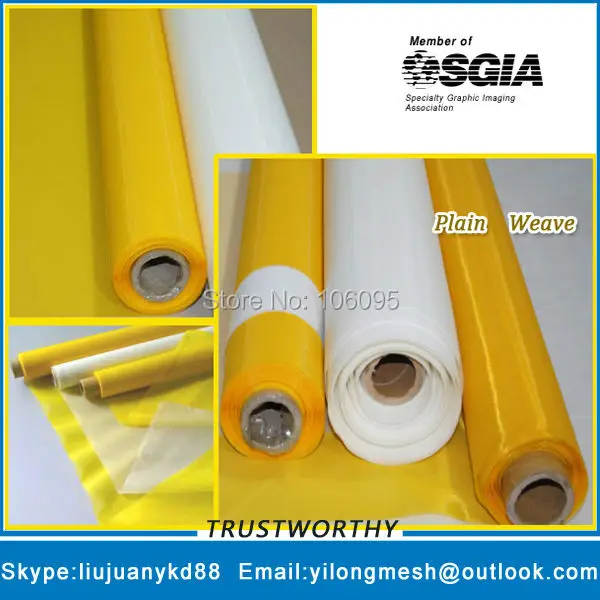 

230mesh/90T 48um Yellow 165cm 25meters Free Shipping Polyester Printing Material Silk Screen Mesh Polyester