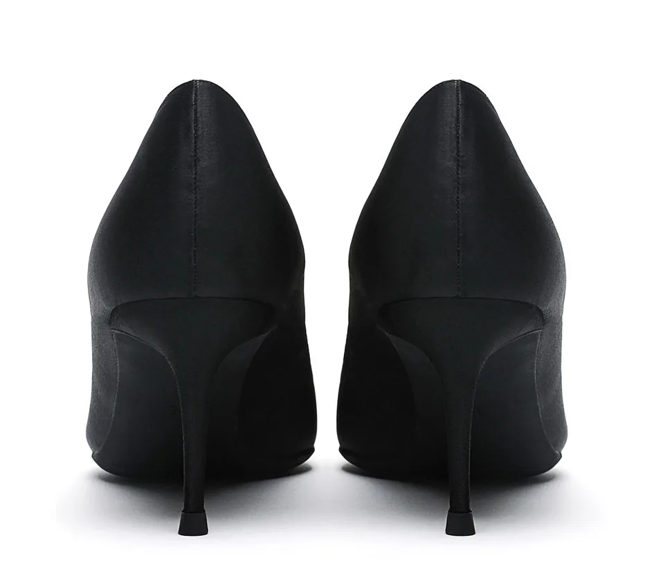 KATELVADI/женские туфли-лодочки женские туфли на шпильке 6,5 см; chaussure femme Talon; черные свадебные туфли на высоком каблуке K-327