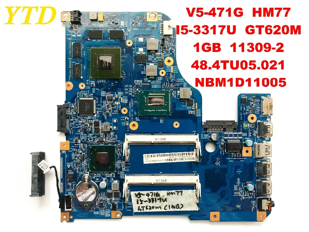 Оригинальный Для ACER V5-471G материнская плата для ноутбука HM77 I5-3317U GT620M 1 ГБ 11309-2 48.4TU05.021 NBM1D11005tested хорошее Бесплатная доставка