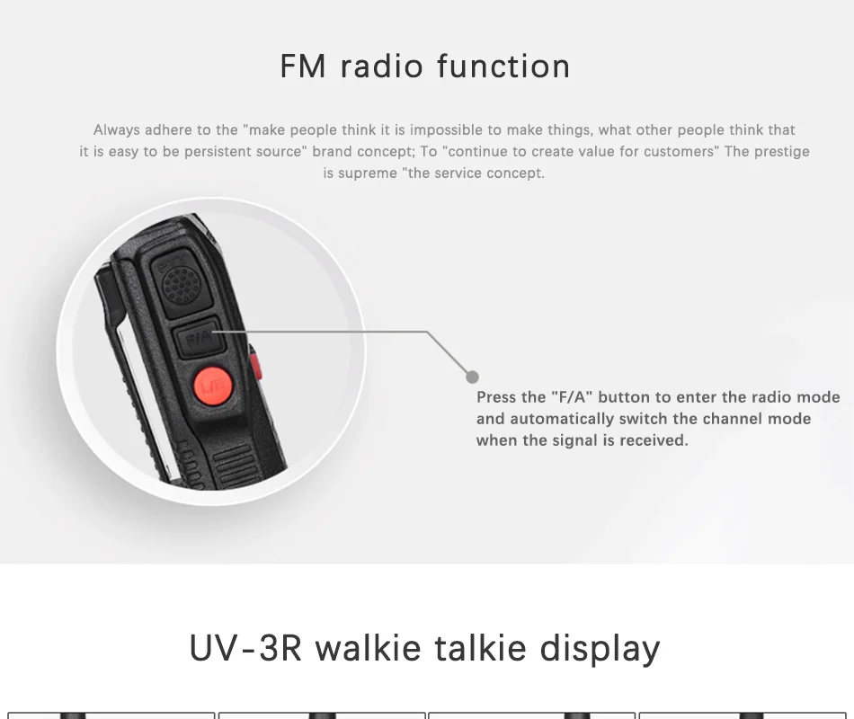 Baofeng UV-3R Walkie Talkie Mark 136-174/400-470 МГц двухдиапазонный двухсторонний радиоприемник Doppia Frequenzy display Due Vie радио св. Хэм радио