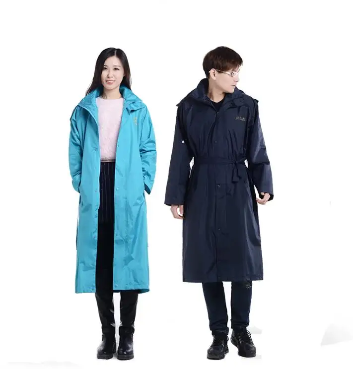 

Fashion Rain Poncho Coat Jackets Lovers Style Two Layers Adult Long Raincoat Men Women Long Wind Jacket Dust Coat