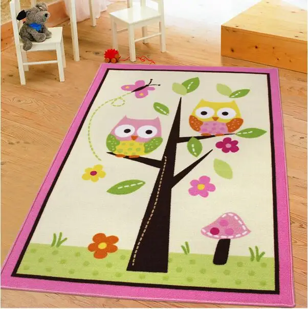 

2018 Hot Sale Pink Carpet For Living Room Baby Play Mats Crawling Rug Carpet Educational Animals Rugs For Kids Girls