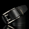 Ceinture en cuir véritable avec boucle à Double épingle, tendance britannique, haute qualité, pour ceinture, jean décontracté pour homme, livraison gratuite ► Photo 2/6