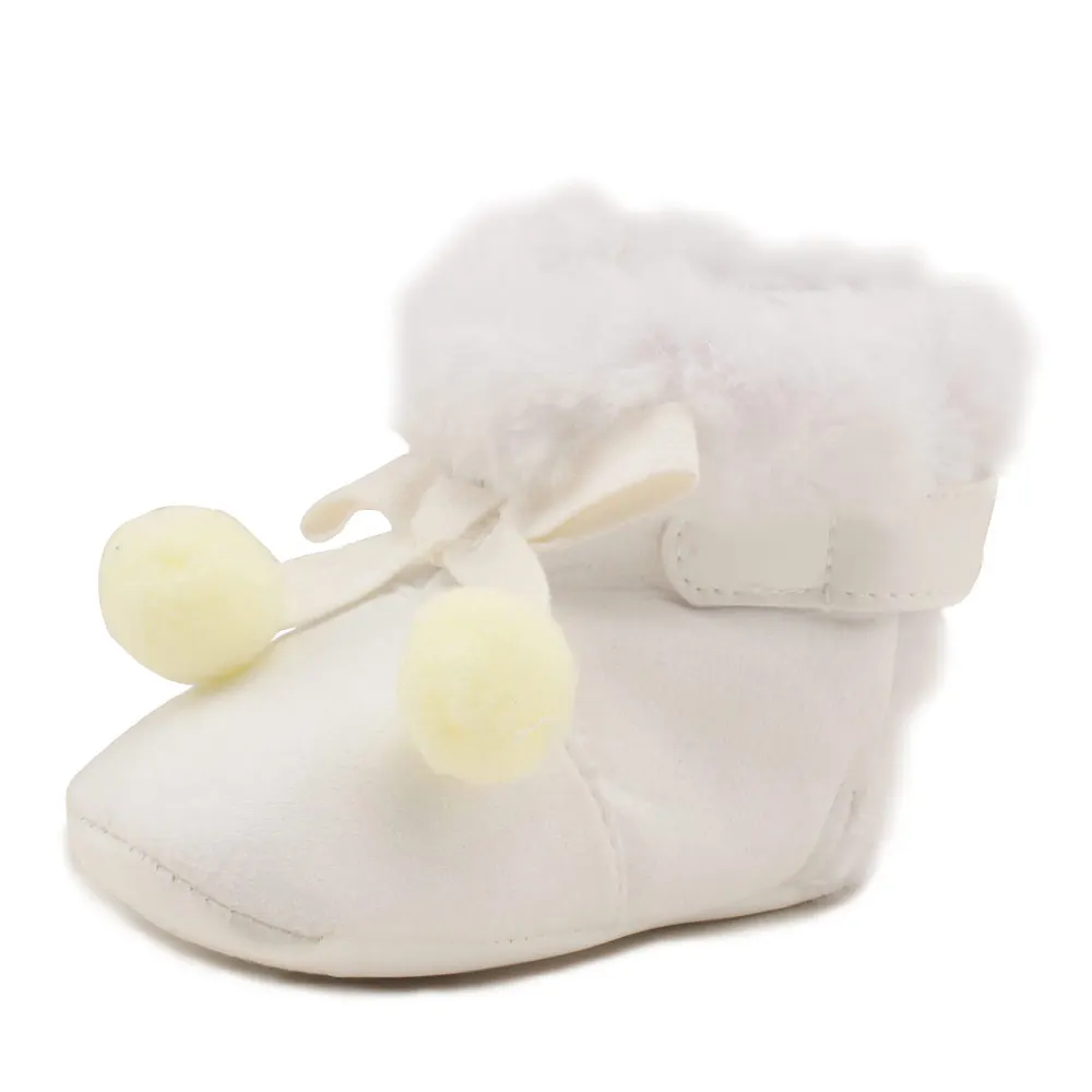 

Delebao Unique Hook & Loop Baby Boots Soft Sole Non-slip Warm Winter Baby Shoes
