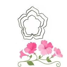 3 шт./лот цветок печенья формочка из нержавеющей стали Morning glory украшения для свадебного торта сахарные печенья инструмент