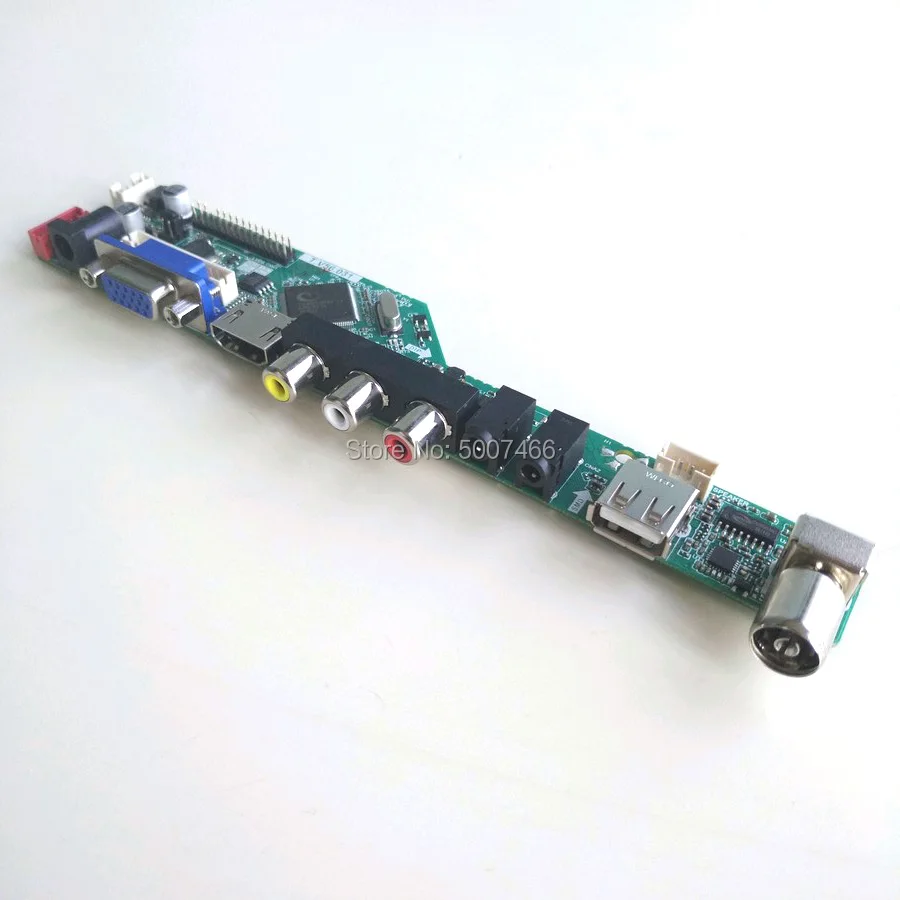 Для TM121SV-02L03/A/C LVDS 20Pin 1CCFL USB VGA HDMI AV RF T. V56 плата контроллера клавиатура+ инвертор+ пульт дистанционного ЖК-монитор