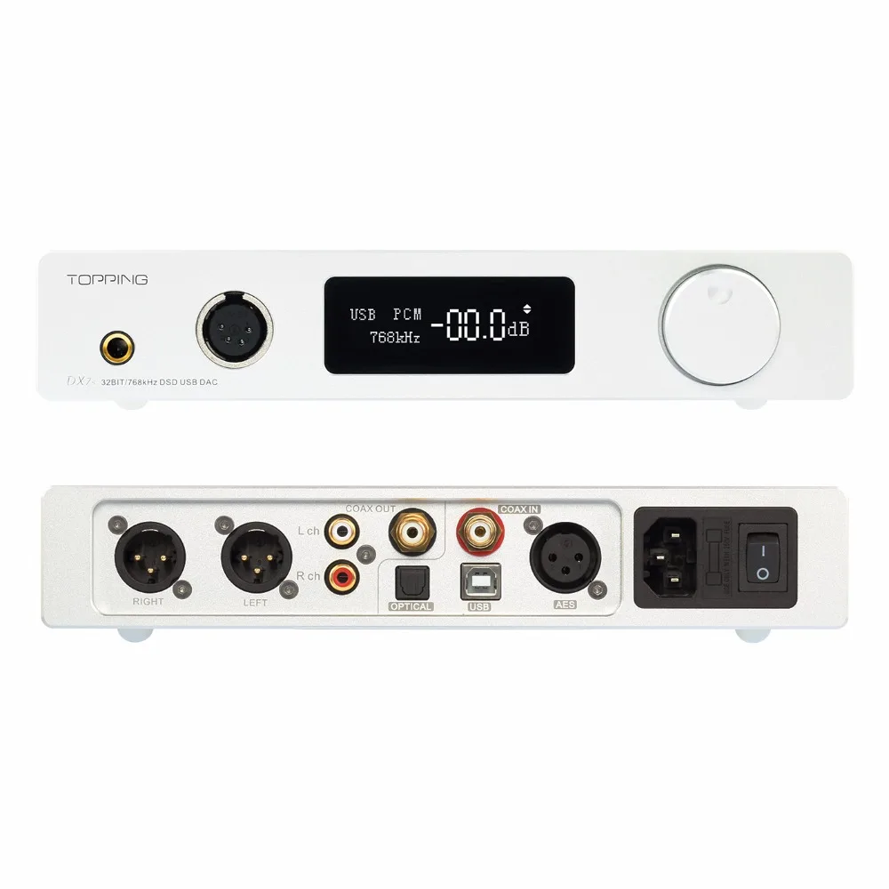 TOPPING DX7S двойной ES9038Q2M полностью сбалансированный ЦАП и усилитель для наушников