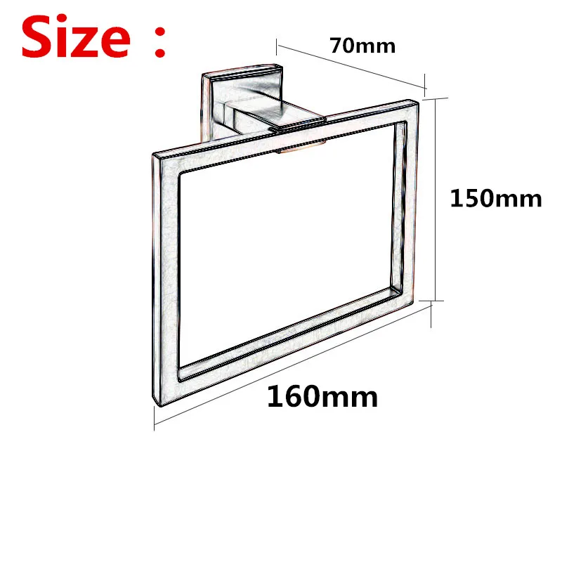 TURS полотенце кольцо для ванной комнаты вешалка держатель SUS 304 нержавеющая сталь настенное крепление, полированный/матовый черный