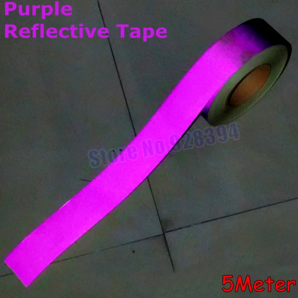 

5Meter Purple Reflective Film Self-adhesive PET Tape Reflective Tape Sticker Warning Tape