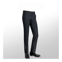 Абсолютно высококачественный модный мужской костюм на молнии, устойчивый к морщине, брюки, формальные деловые мужские брюки