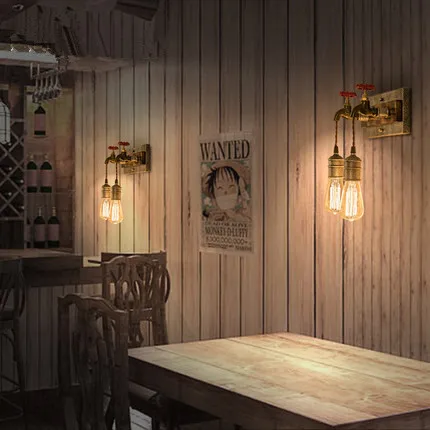 

Industrial Vintage Loft Wall Lamp Wooden Wall Sconces Retro Bedside Light Fixtures For Home Lightings Applique Murale Luminaire