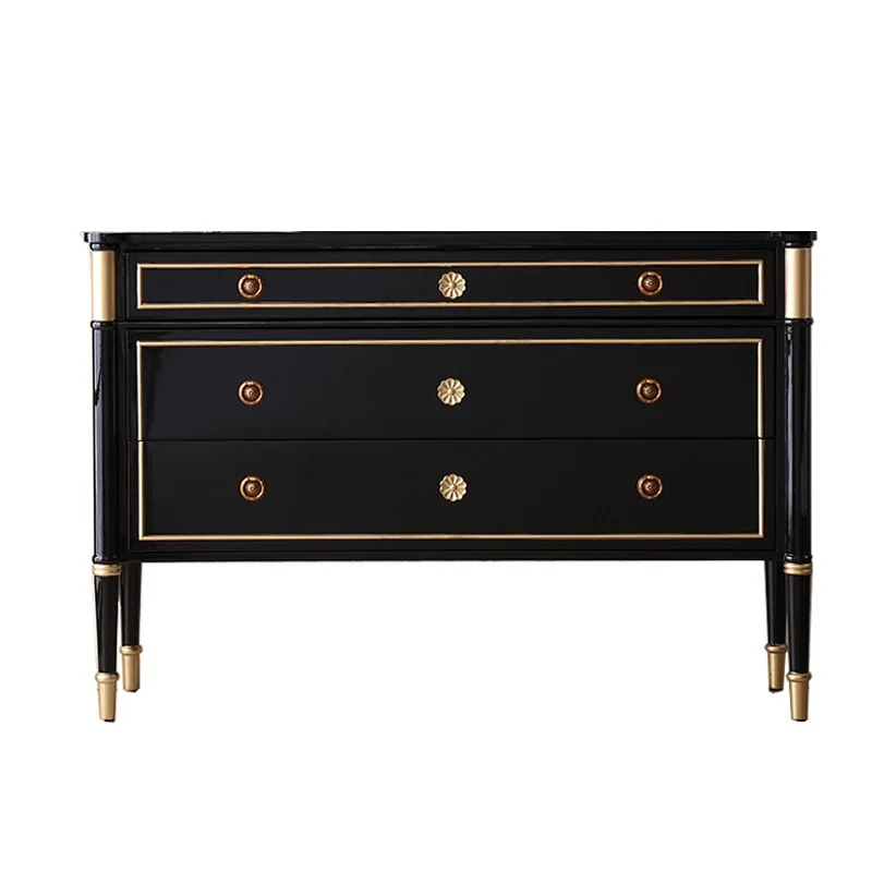 135cm(53") Black& Gold Console Cabinet / 19th Century French Classical Design