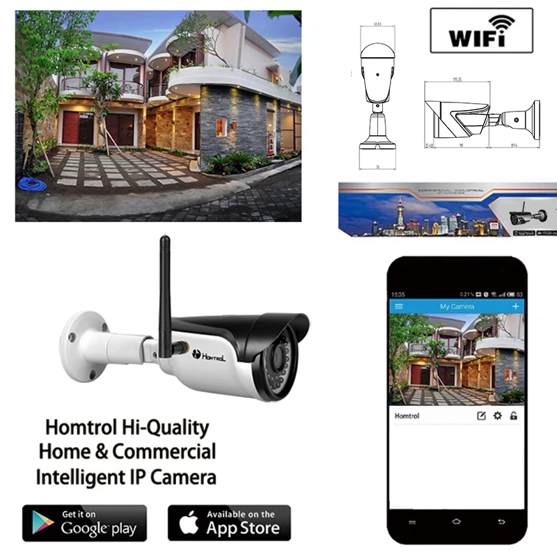 

Hd 720p HD IP Mini Bullet Camera IP66 Surveillance System Support Motion Detection IR Range 25-35m