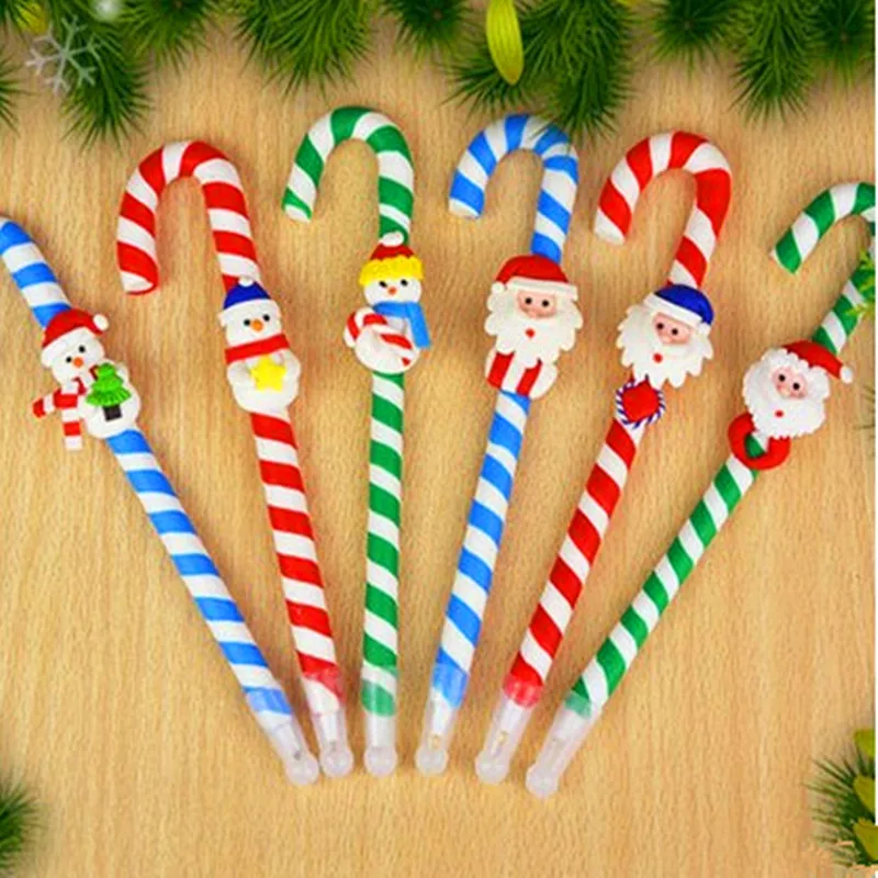 

Christmas pen christmas dolls polymer clay ballpoint pen walking stick pen students in the prize school supplies