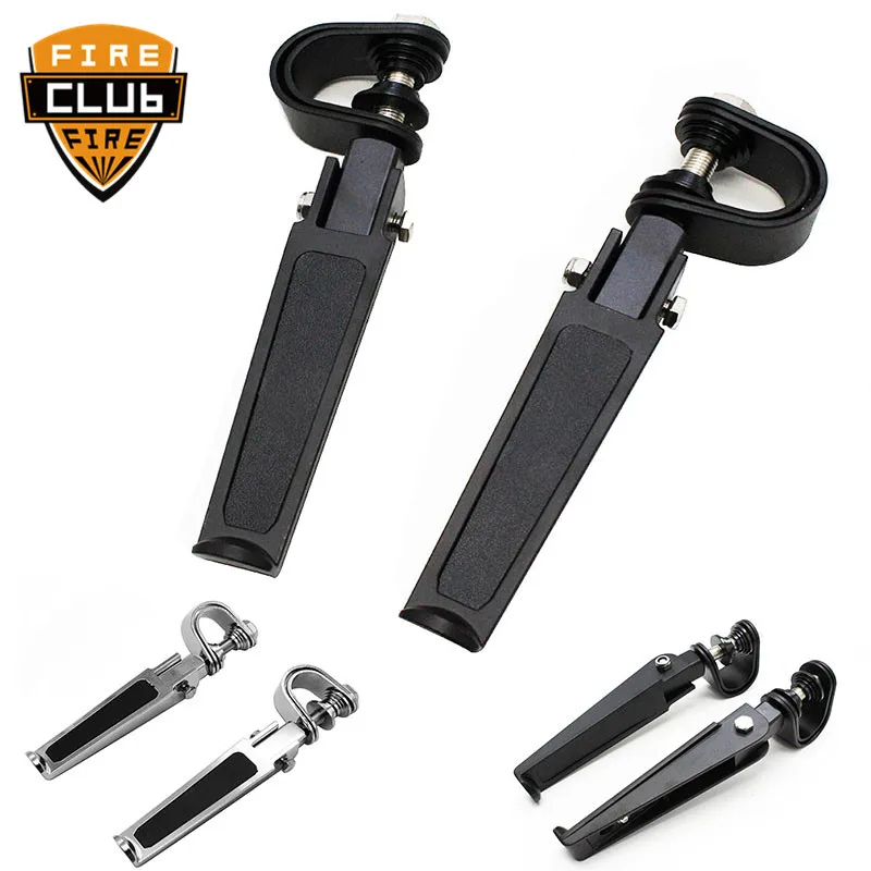 

For Harley Chopper Bobber Custom 1-1 1/4" Chrome Motorcycle Highway Engine Crash Bar Guard Foot Pegs Clamp Footrest Mount Rest