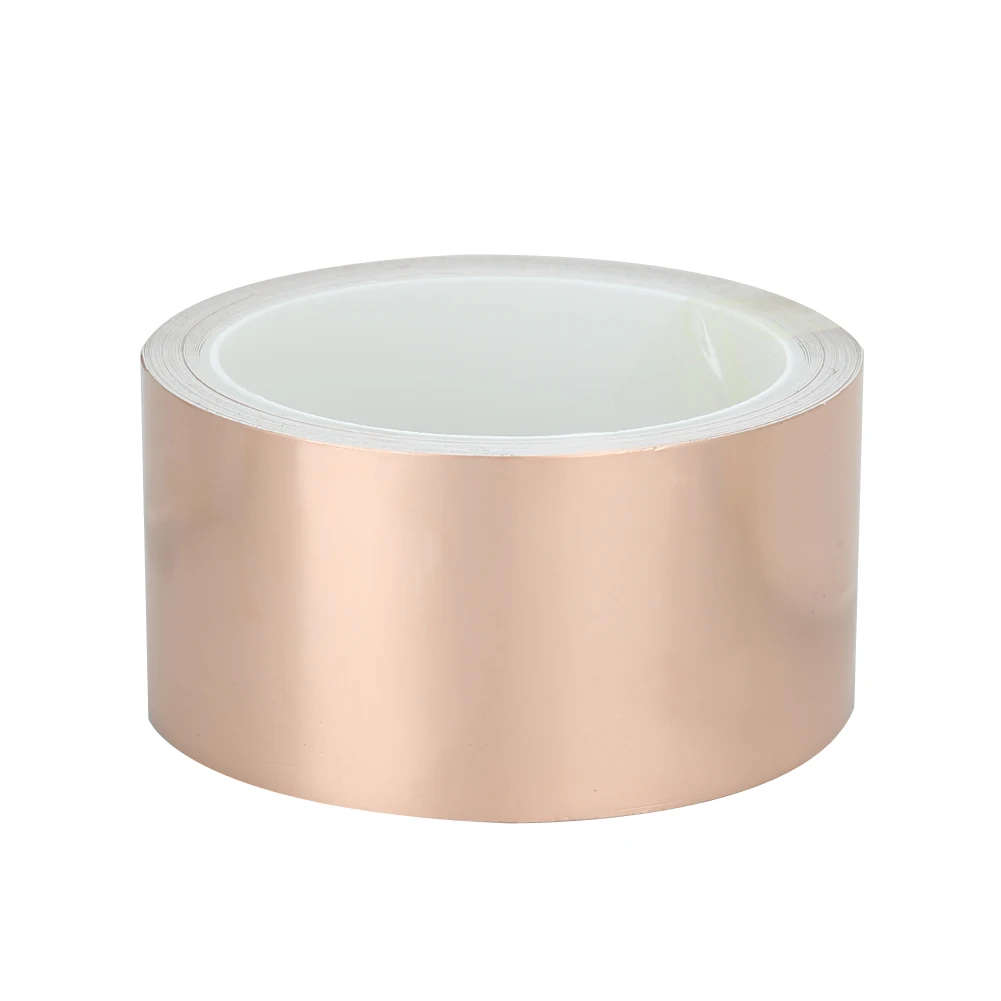 

50mm x10M Copper Foil Tape EMI Tape Shielding Guitar Slug Snail Barrier One Sided Conduct Tape Musical Instruments Accessories