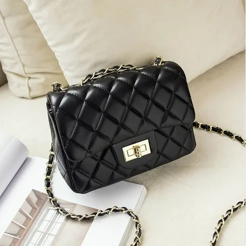 

Quilted bag pu women's cross shoulder bag women designer brand women's small square bag