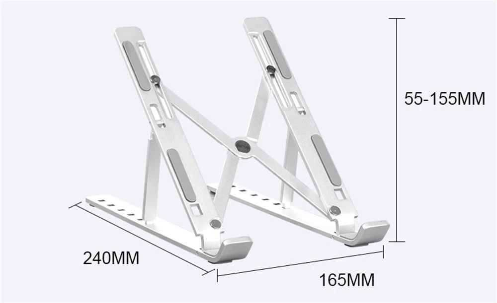 Портативный алюминиевый сплав Подставка для ноутбука Складная подставка для ноутбука держатель для Macbook Air Pro Регулируемый охлаждающий кронштейн для компьютера