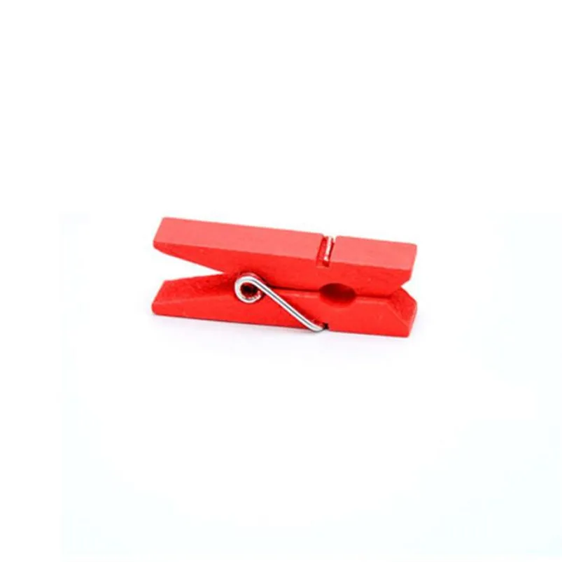 Color of clips decorative clothespins 50Pcs Mini Colorful Wooden Home Decor Clothe Photo Peg Clothespin Craft Clips 35mm R02 (5)